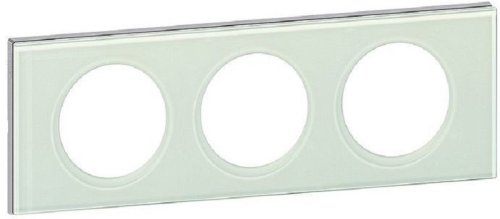 Рамка универсальная Legrand Celiane Corian 3-м. стекло смальта белая глина картинка